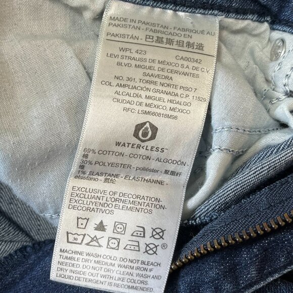 Levi's Mid Rise Skinny Jean Blue Denim Size 12M - Picture 4 of 7